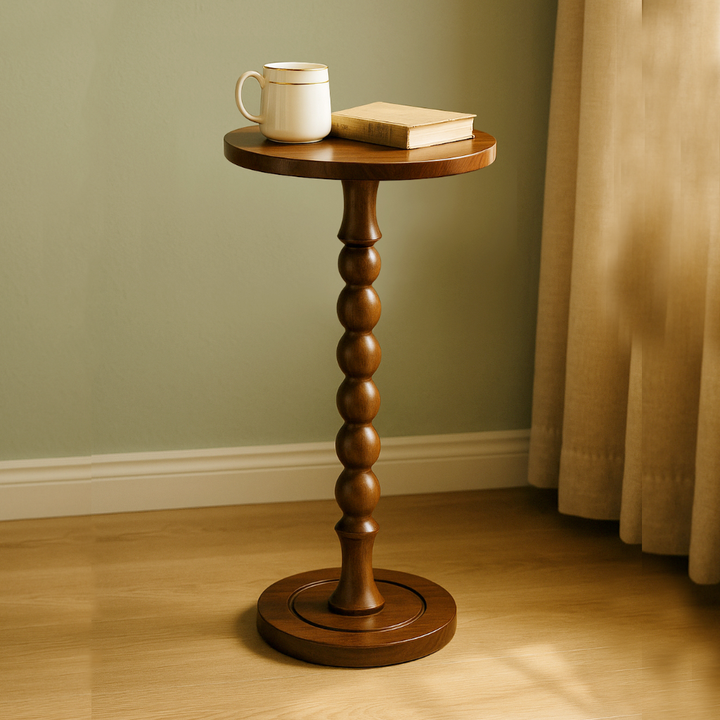 Elegant Solid Wood Accent Side Table