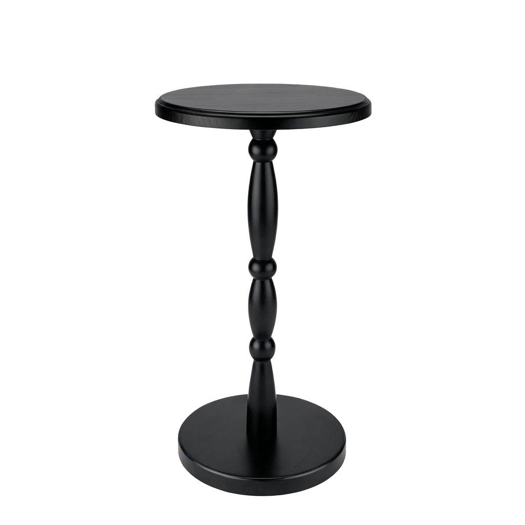 Black Turned Pedestal Drink Table