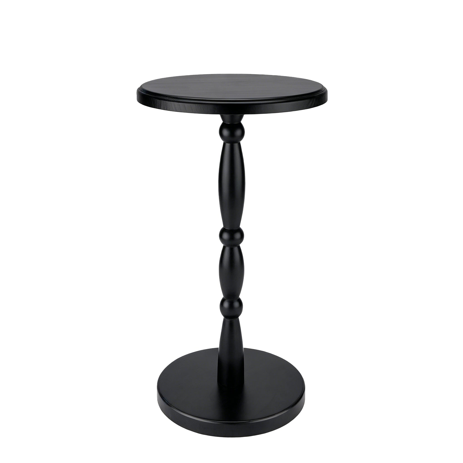 Black Turned Pedestal Drink Table