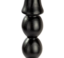 Solid oak wood black accent table