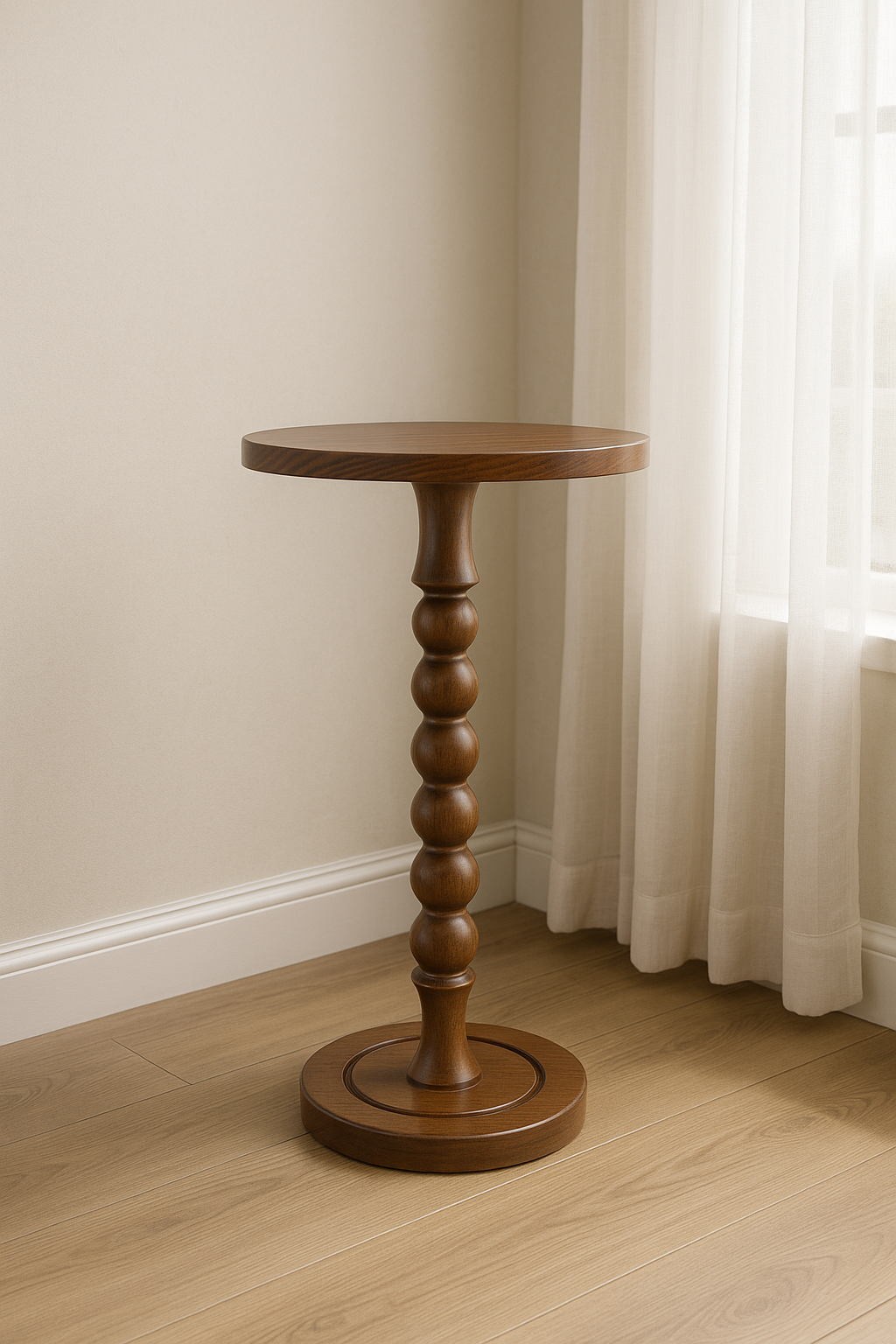 Elegant Solid Wood Accent Side Table