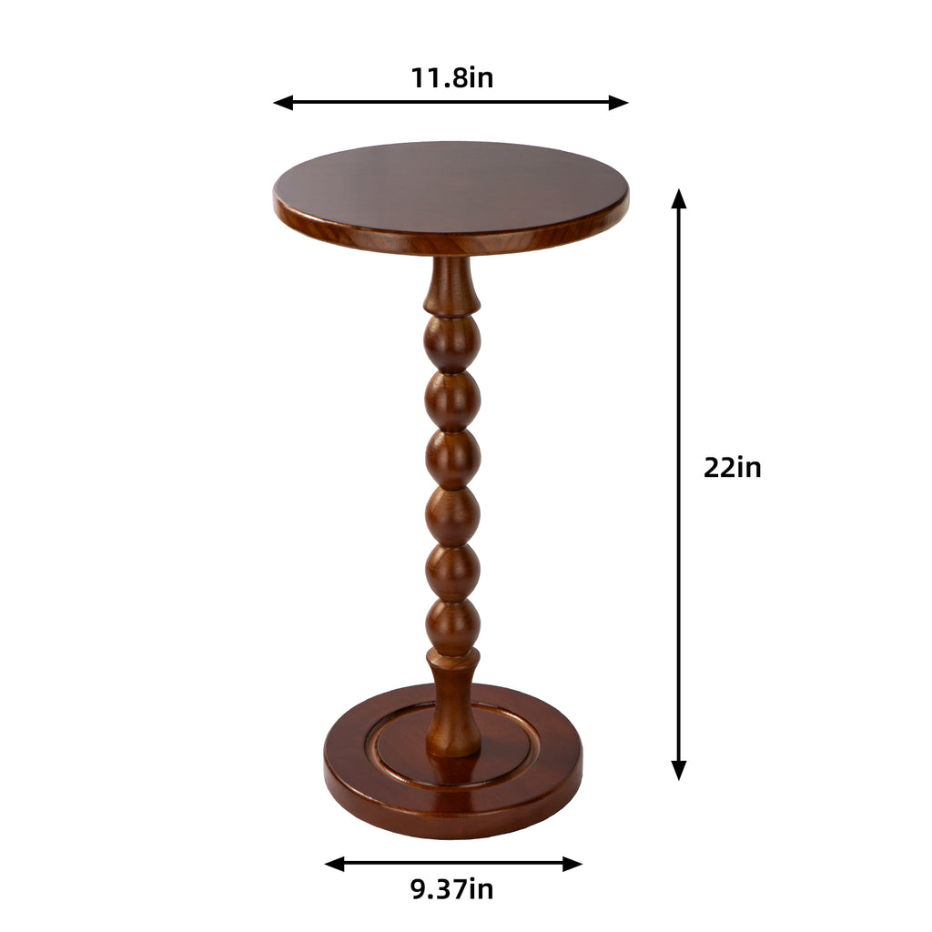 Elegant Solid Wood Accent Side Table